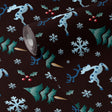 Dark Brown & Blue Christmas Holiday Wallpaper {Winter Wonderland} Wallpaper Sckribbles   