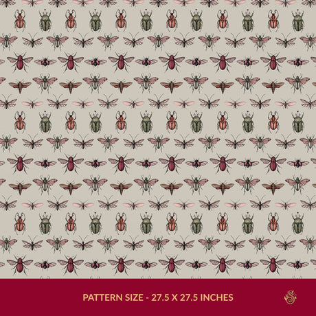 Bug Motif | Fun Eccentric Vintage Insect Wallpaper Wallpaper Sckribbles