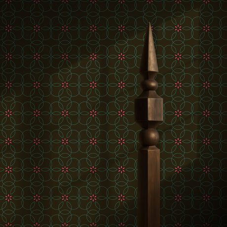 Bloomatrix | Geometrical Floral Retro Wallpaper Wallpaper Sckribbles