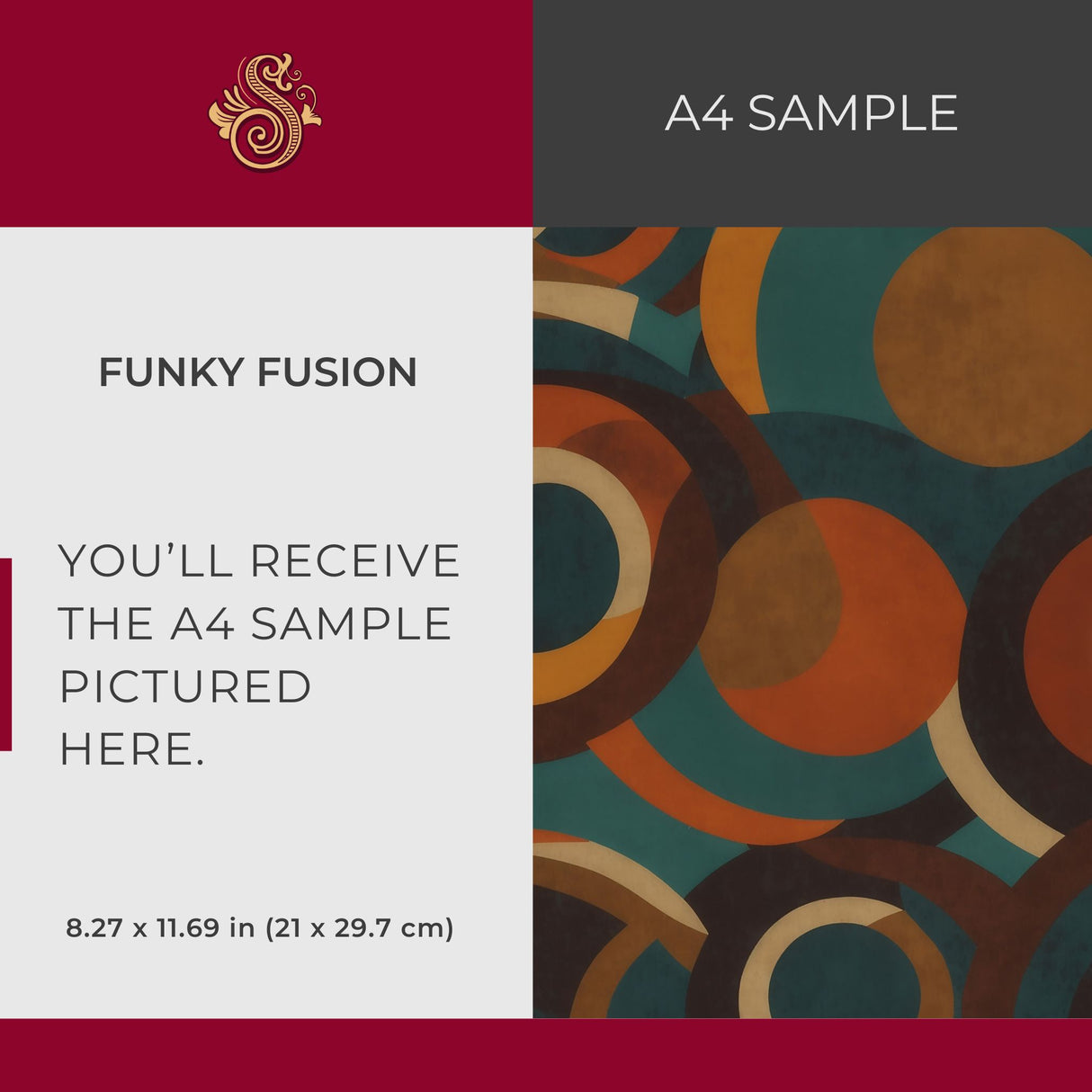 Funky Fusion | 1970s Retro Circle Patterned Wallpaper