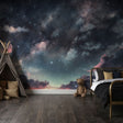 Blue Celestial Star Landscape Wallpaper Mural {Sunset Galaxy} Wallpaper Sckribbles   