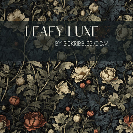 Dark Floral Botanical Garden Wallpaper {Leafy Luxe} Wallpaper Sckribbles   