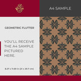 Moth Matrix | Moody Dark Academia Geometrical Moth Wallpaper Wallpaper Sckribbles Signature - Premium Non-Woven A4 Sample - 8.3 × 11.7 in (21 × 29.7 cm) Geometric Flutter