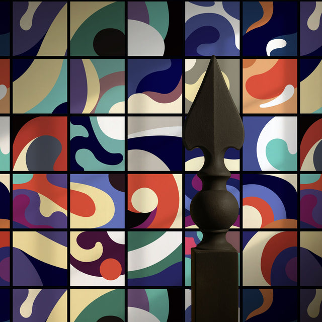 Block Party | Colorful Abstract Maximalist Geometrical Wallpaper Wallpaper Sckribbles