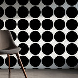 Bold Black & White Geometrical Circles Wallpaper {Circle Saga} Wallpaper Sckribbles