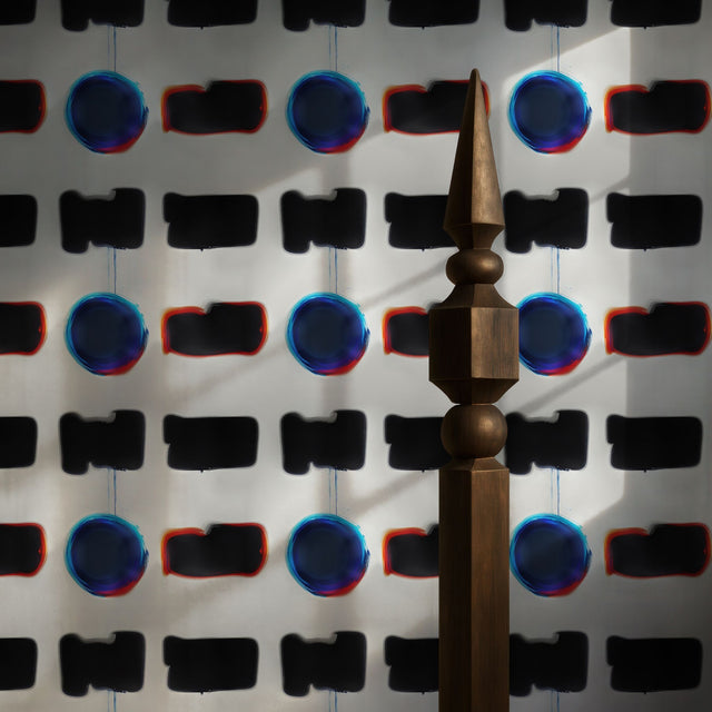 Echo Forms | Bold Blue/Black/White Geometrical Abstract Wallpaper Wallpaper Sckribbles