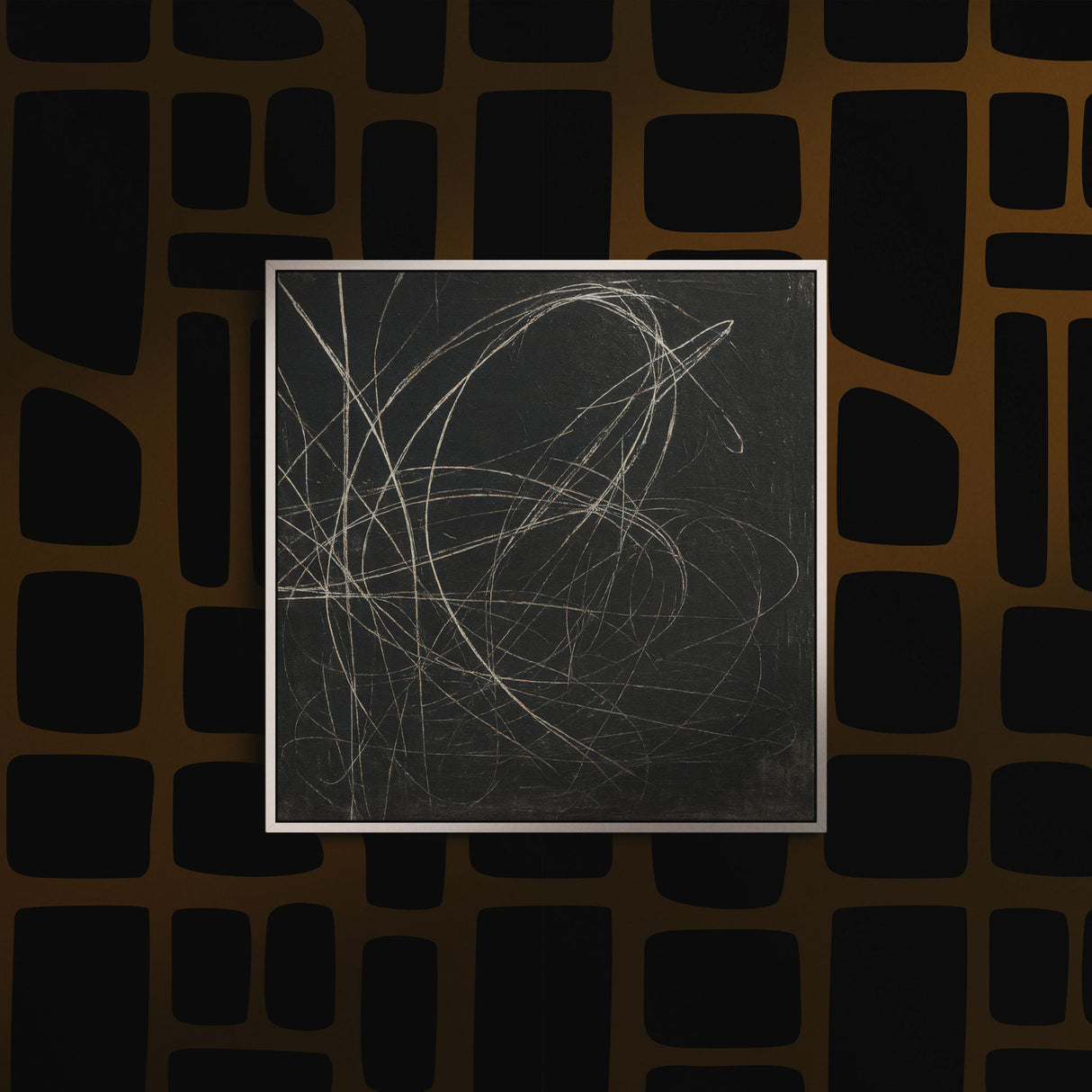 Noir Swell | Bold Abstract Geometrical Masculine Wallpaper