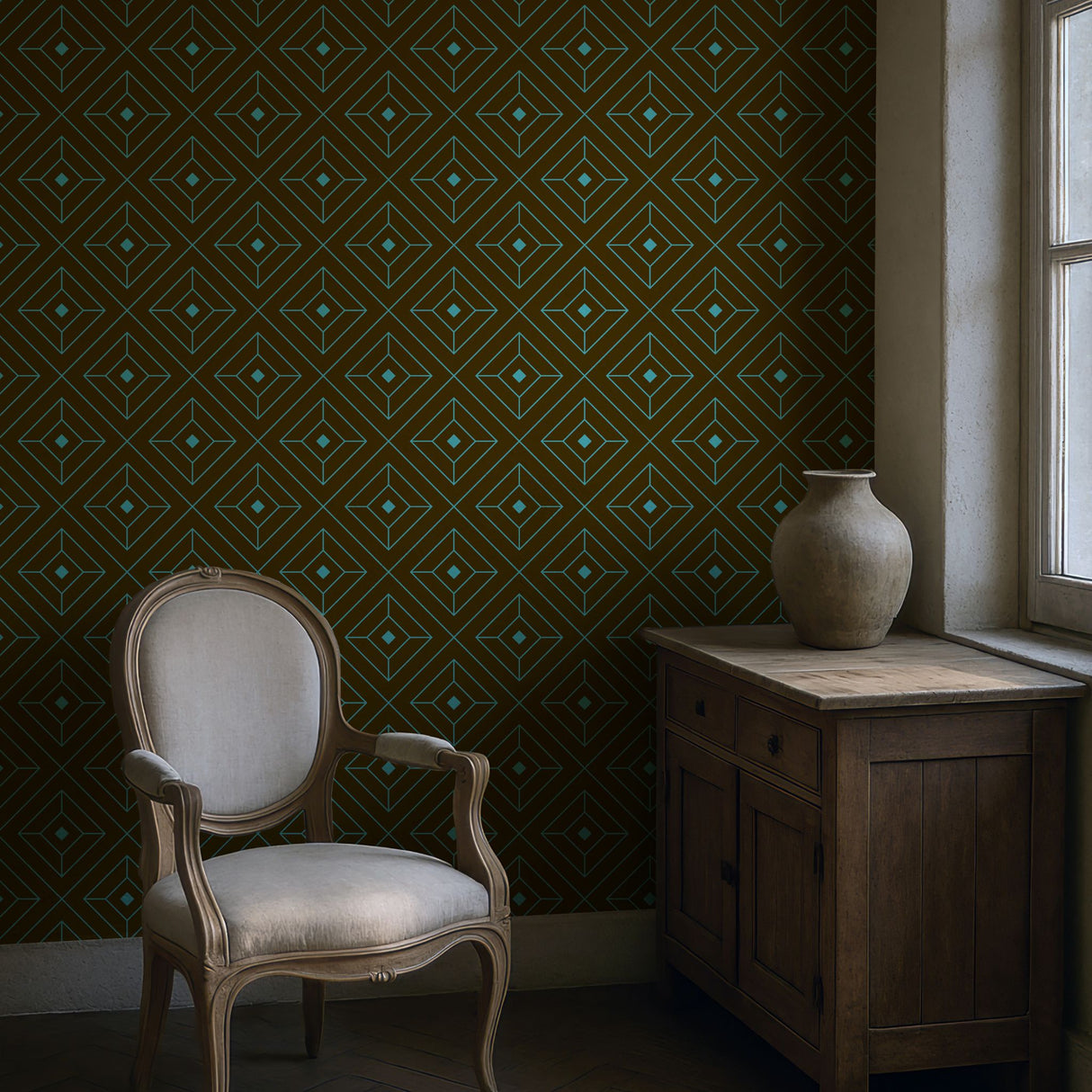 Glamorous & Bold Luxury Art Deco Wallpaper {Square Affair} Wallpaper Sckribbles