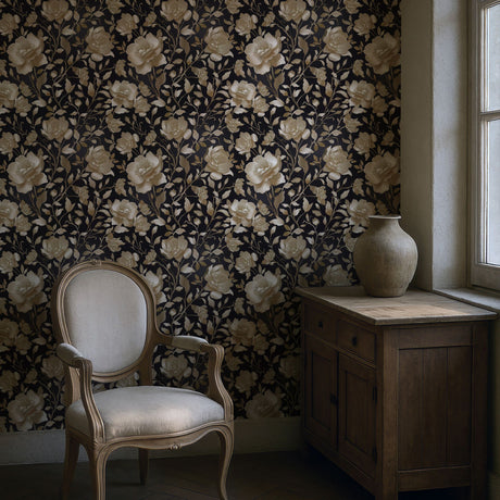 Gold Floral Luxury Chinoiserie Wallpaper {Eden Elegance} Wallpaper Sckribbles
