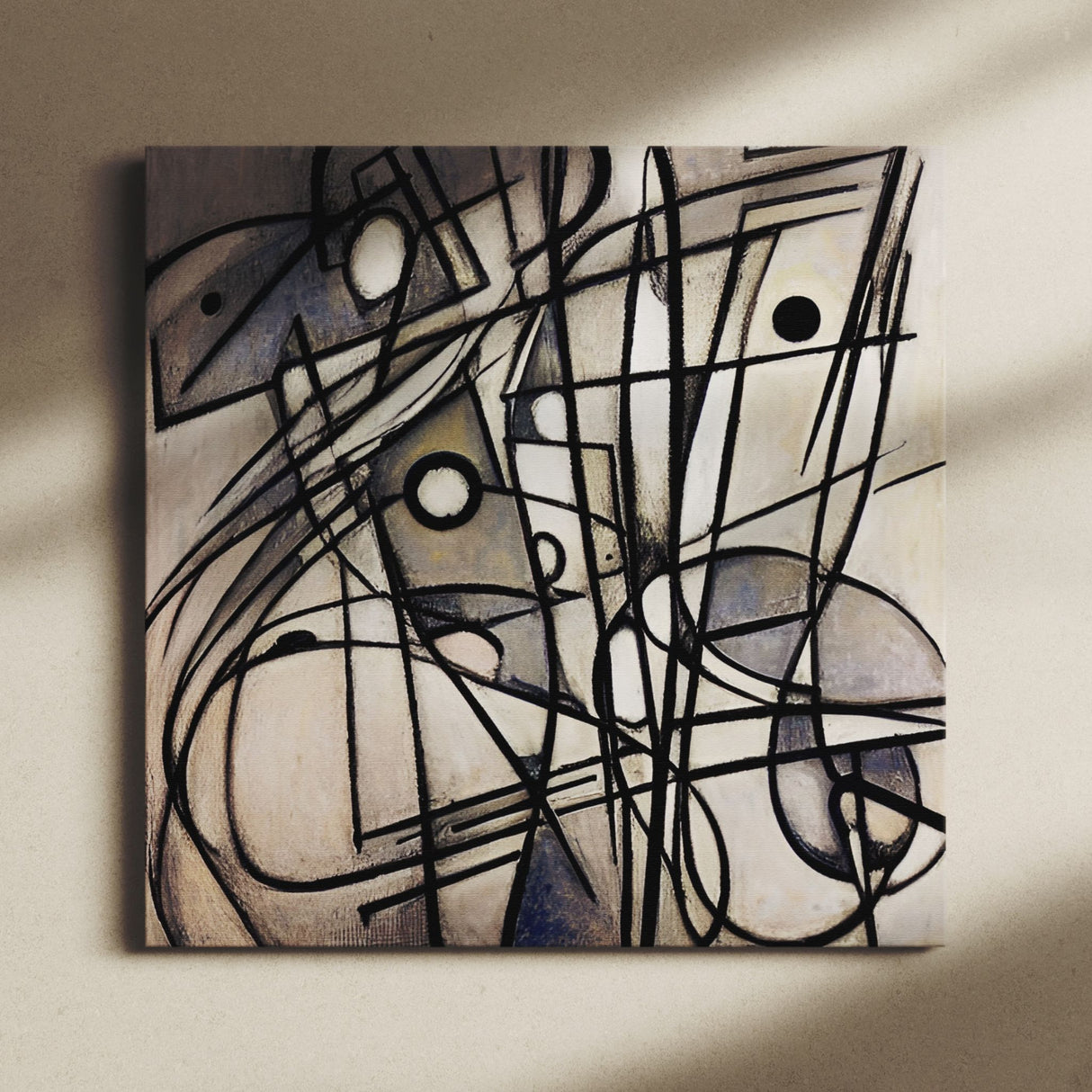 Modern Gray Chaotic Wall Art Canvas {Still Angry} Canvas Wall Art Sckribbles   