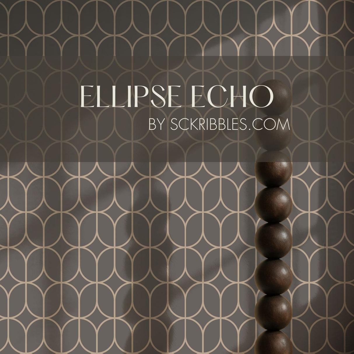Oblong Intersect | Elegant Classic Geometrical Art Deco Wallpaper Wallpaper Sckribbles