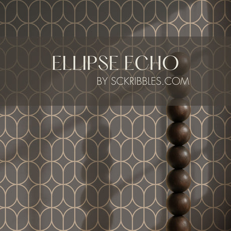 Oblong Intersect | Elegant Classic Geometrical Art Deco Wallpaper Wallpaper Sckribbles