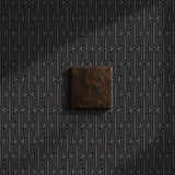 Deco Mod | Brown Geometrical Ellipse Art Deco Wallpaper