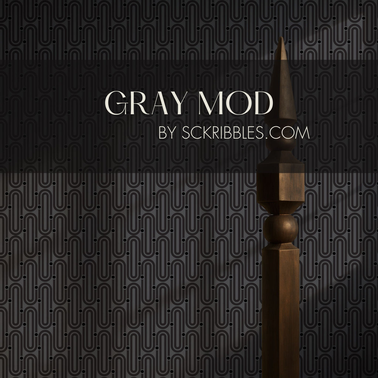 Deco Mod | Brown Geometrical Ellipse Art Deco Wallpaper