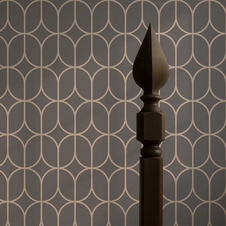 Oblong Intersect | Elegant Classic Geometrical Art Deco Wallpaper Wallpaper Sckribbles