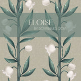 Weaving Bells | Sweet & Feminine Floral Girl's Room Wallpaper Wallpaper Sckribbles Traditional - (Non-Woven) Sample 14'' x 14'' / 35 x 35 cm Eloise