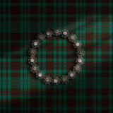 Green plaid wallpaper.