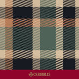 Green plaid wallpaper.