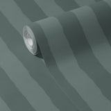 Jade Green & Gray Jagged Striped Wallpaper {Frayed Lines} Wallpaper Sckribbles