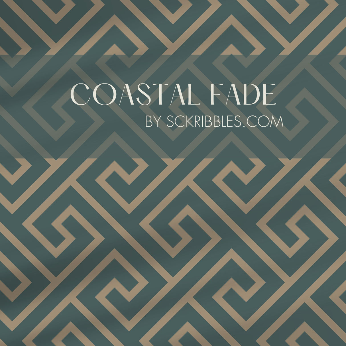 Classic Geometrical Sophisticated Luxury Wallpaper {Timeless T-Bar} Wallpaper Sckribbles Traditional - (Non-Woven) Sample 14'' x 14'' / 35 x 35 cm Coastal Fade