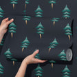 Green & Blue Christmas Tree Holiday Wallpaper {Festive Fir} Wallpaper Sckribbles   