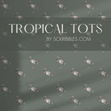 Gender-Neutral Green Flamingo Nursery Wallpaper {Tropical Tots} Wallpaper Sckribbles   