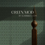 Deco Mod | Brown Geometrical Ellipse Art Deco Wallpaper