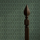 Deco Mod | Brown Geometrical Ellipse Art Deco Wallpaper