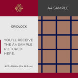 Gridlock | Brown & Blue Mesh Grid Geometrical Wallpaper