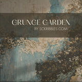 Grunge Weathered Rustic Floral Wallpaper Mural {Grunge Garden} Wallpaper Sckribbles   