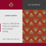 Gypsy Moth | Fun Orange Daring Maximalist Insect Wallpaper