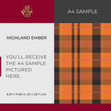 Highland Ember | Bright Orange Maximalist Plaid Wallpaper