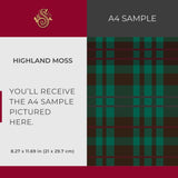 Highland Moss | Traditional Green, Brown, & Red Plaid Wallpaper