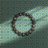 Jade green and yellow prism tiled wallpaper.