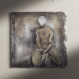 Neutral Grunge Industrial Wall Art Canvas {Faceless Man} Canvas Wall Art Sckribbles   