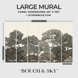 Scenic Trees Forest Landscape Wallpaper Mural {Bough & Sky} Wallpaper Mural Sckribbles