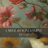 Floral Scenery Landscape w/ Birds Wallpaper Mural {Feathered Fresco} Wallpaper Sckribbles   