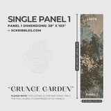 Grunge Weathered Rustic Floral Wallpaper Mural {Grunge Garden} Wallpaper Mural Sckribbles Peel & Stick - (Budget) x1 Sheet for Large Room (Panel 1) - 28" W x 103" H / 71 cm x 261 cm
