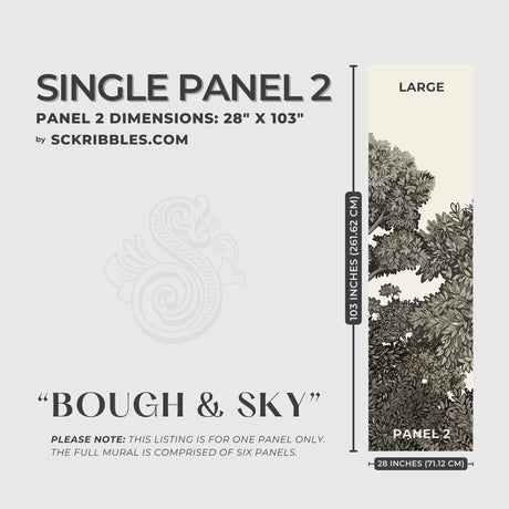 Scenic Trees Forest Landscape Wallpaper Mural {Bough & Sky} Wallpaper Mural Sckribbles