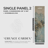 Grunge Weathered Rustic Floral Wallpaper Mural {Grunge Garden} Wallpaper Mural Sckribbles Peel & Stick - (Budget) x1 Sheet for Large Room (Panel 2) - 28" W x 103" H / 71 cm x 261 cm