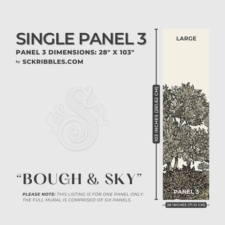 Scenic Trees Forest Landscape Wallpaper Mural {Bough & Sky} Wallpaper Mural Sckribbles