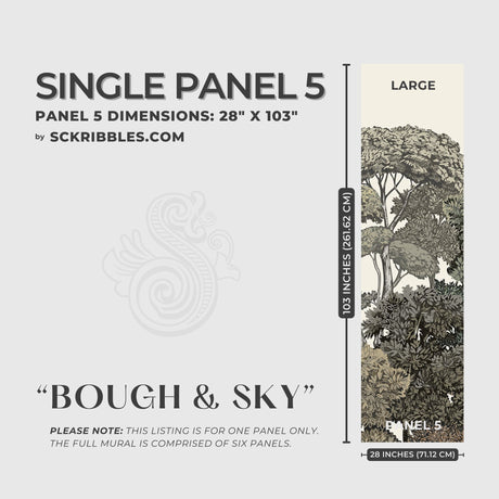 Scenic Trees Forest Landscape Wallpaper Mural {Bough & Sky} Wallpaper Mural Sckribbles