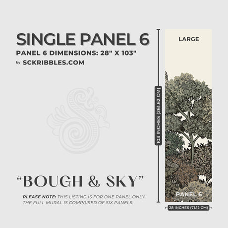 Scenic Trees Forest Landscape Wallpaper Mural {Bough & Sky} Wallpaper Mural Sckribbles