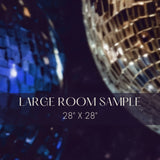 Dark Moody Disco Glam Mirrorball Wallpaper Mural {Glamour Boogie} Wallpaper Mural Sckribbles