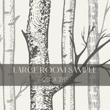 Scenic Landscape Birch Tree Wallpaper Mural {Silent Forest} Wallpaper Mural Sckribbles