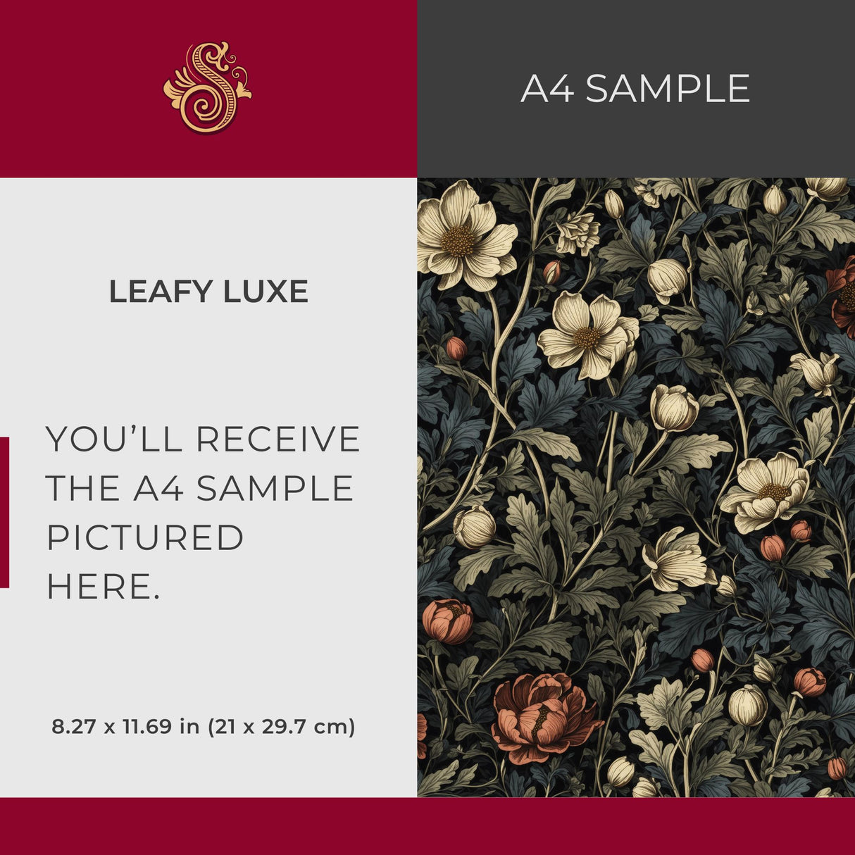 Leafy Luxe | Dark Floral Botanical Garden Wallpaper