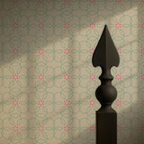Bloomatrix | Geometrical Floral Retro Wallpaper Wallpaper Sckribbles
