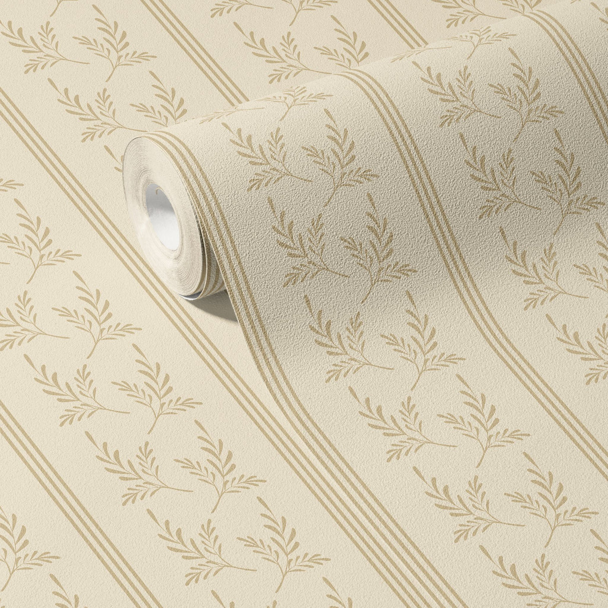 Minimalist Light Striped Leaves Botanical Wallpaper {Foliage Falls} Wallpaper Sckribbles