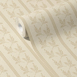 Minimalist Light Striped Leaves Botanical Wallpaper {Foliage Falls} Wallpaper Sckribbles
