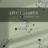 Cute Light Green Zebra Children's Room Wallpaper {Little Stripes} Wallpaper Sckribbles   